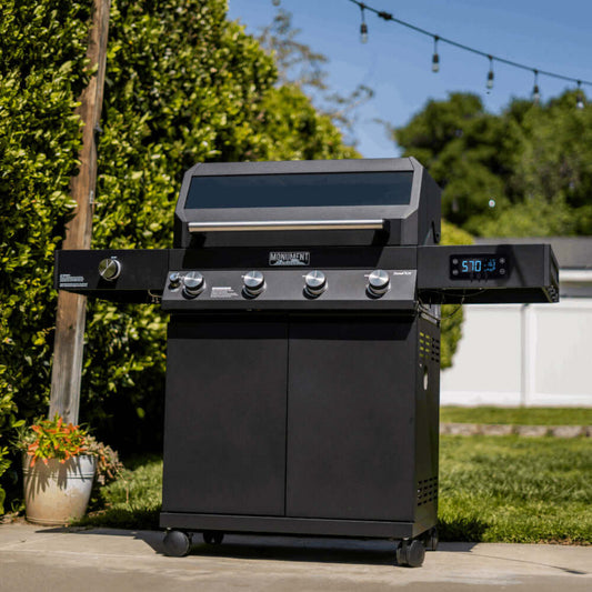 Monument Grills Denali 425 Series | 4 Burner Smart Tech Propane Gas Grill in Black - D425
