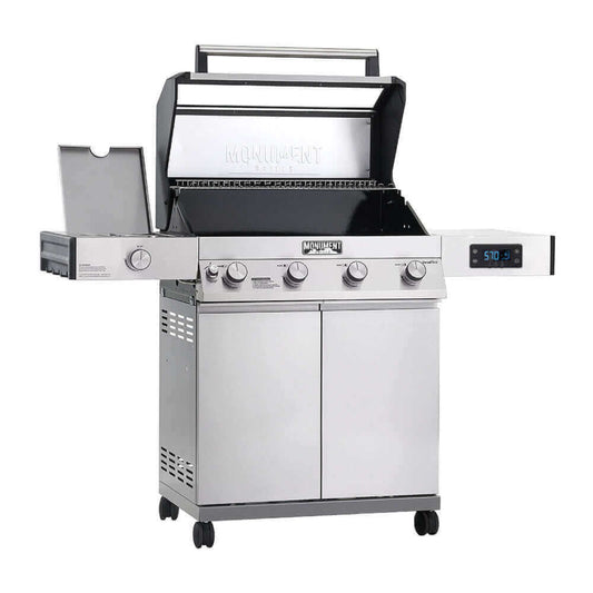 Monument Grills Denali 405 Series | 4 Burner Smart Tech Propane Gas Grill in Stainless Steel - D405