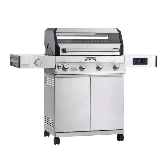 Monument Grills Denali 405 Series | 4 Burner Smart Tech Propane Gas Grill in Stainless Steel - D405