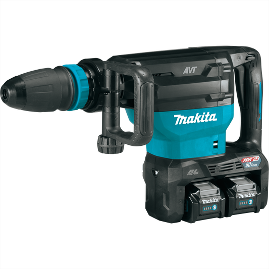 Makita 80V Max (40V Max X2) XGT Brushless 28 lb. AVT Demolition Hammer Kit, accepts SDS-MAX bits, AWS Capable & FREE Makita GRH07M1 - GMH02PM