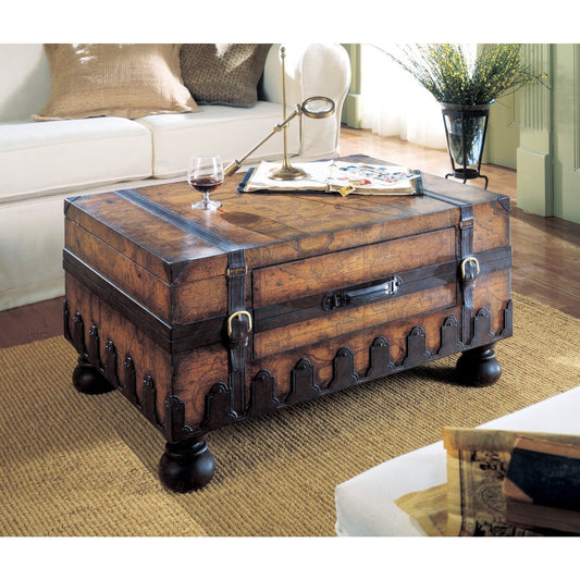 Butler Specialty Company Vasco Old World Map Trunk Table, Light Brown  - 576070