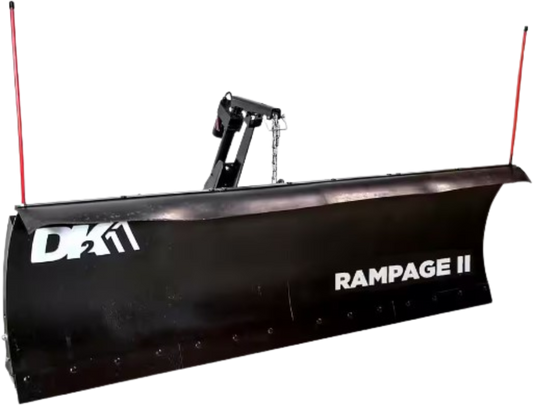 DK2 RAMP8219ELT Rampage II Elite 82 x 19 in. Custom Mount Snow Plow Kit with Actuator Lift New - RAMP8219ELT