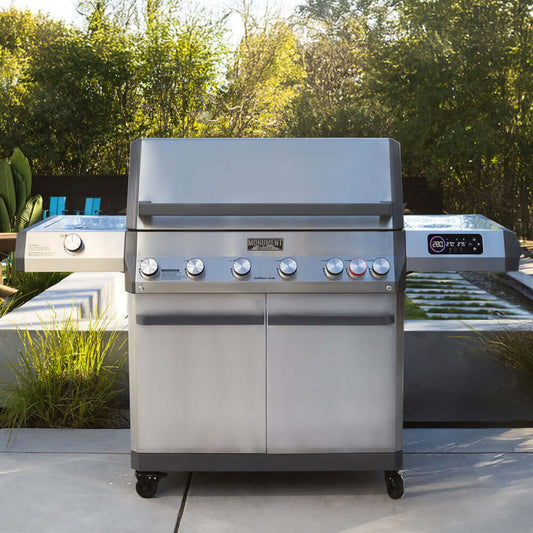 Monument Grills Eminence 605 Series | 6 Burner Advanced Propane Gas Grill in Stainless Steel (Natural Gas Convertible) - E605