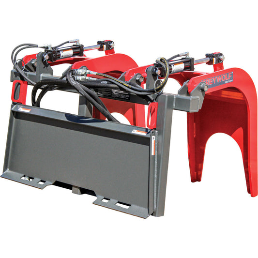 Grey Wolf Skid Steer Double Quick Attach Grapple -  (1066)