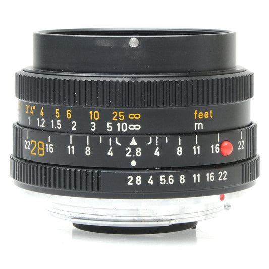 Leica 28mm f2.8 Elmarit-R, 3-Cam, Hood 3313815