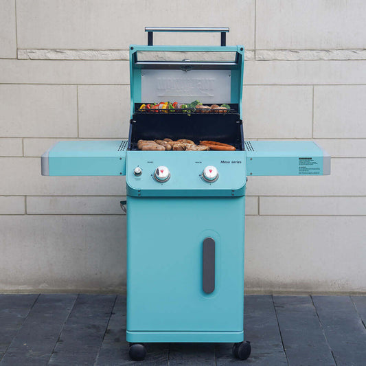 Monument Grills Mesa 200G Series | 2 Burner Propane Gas Grill in Turquoise Green - M200G
