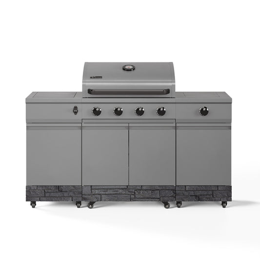 TYTUS Fresno 5-Burner LP/NG Convertible Grill in Gunmetal + Graphite Stone -  -TDT-021-0103