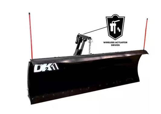 DK2 AVAL8422ELT 84 x 22 in. Universal Truck Mount T-Frame Snow Plow Kit with Actuator and Wireless Remote New - AVAL8422ELT