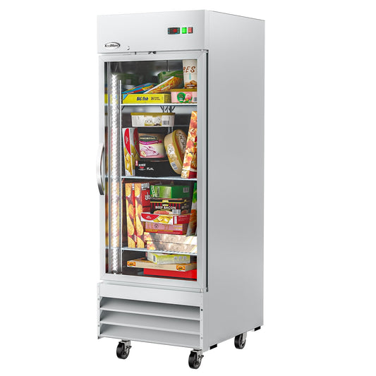KOOLMORE 29 in. One Glass Door Reach-In Freezer 23 cu ft - . RIF-1D-GD