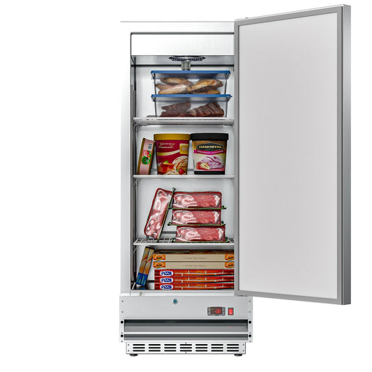 KOOLMORE 25 in. Commercial Stainless Steel 1-Door Reach-In Freezer, 12 cu. ft. -  RIF-1D-SS12C