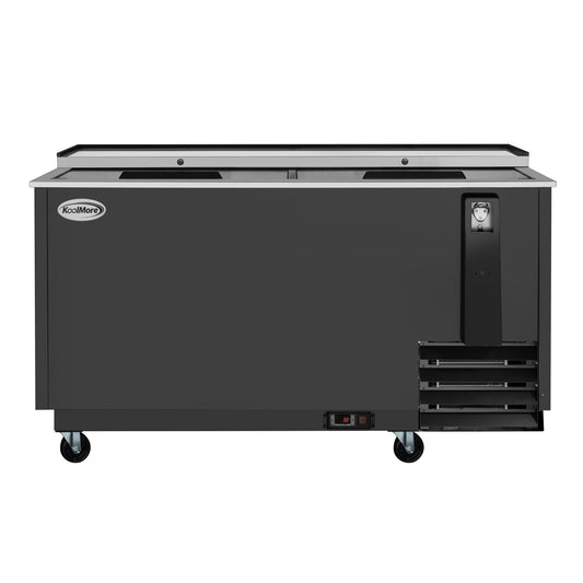 KOOLMORE 65 in. Commercial Bottle Cooler in Black with Built-In Opener, ETL Listed, 19 cu. ft.  - KMBOC65BK