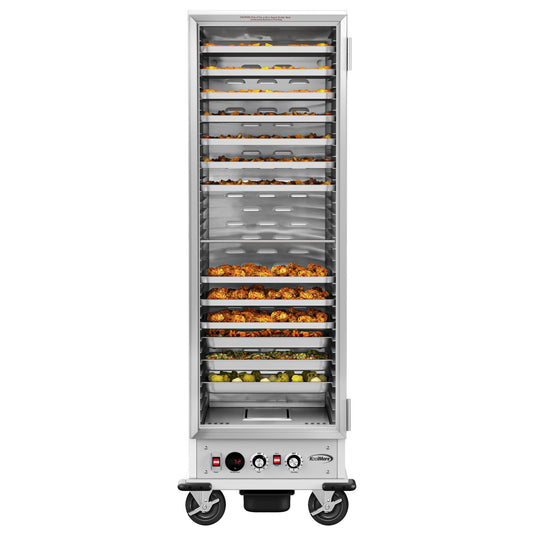 KOOLMORE 33 in. Commercial Insulated Heated Holding/Proofing Cabinet with Glass Door and 35-Pan Capacity in Silver - KMCHP36SIGL