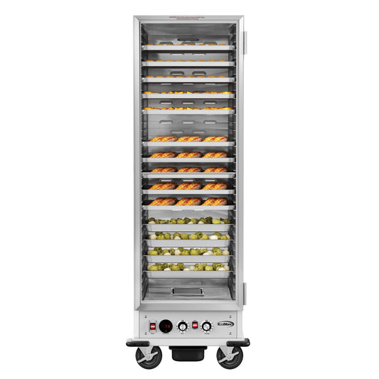 KOOLMORE 33 in. Commercial Non-Insulated Glass Door Heated Holding/Proofing Cabinet with 35-Pan Capacity in Silver  - KMCHP36SNGL