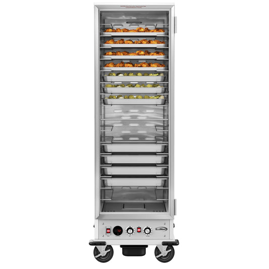 KOOLMORE 33 in. Commercial Non-Insulated Heated Holding/Proofing Cabinet with Glass Door and Wire Racks in Silver - KMCHP36WNGL