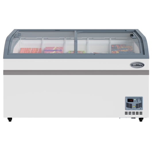 KOOLMORE 58 Inch Manual Defrost Island Chest Freezer 14 cu. ft. Capacity in White - KMISCF58MD