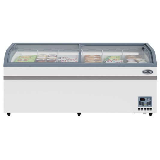 KOOLMORE 78 Inch Manual Defrost Island Chest Freezer 19 cu. ft. Capacity in White - KMISCF78MD