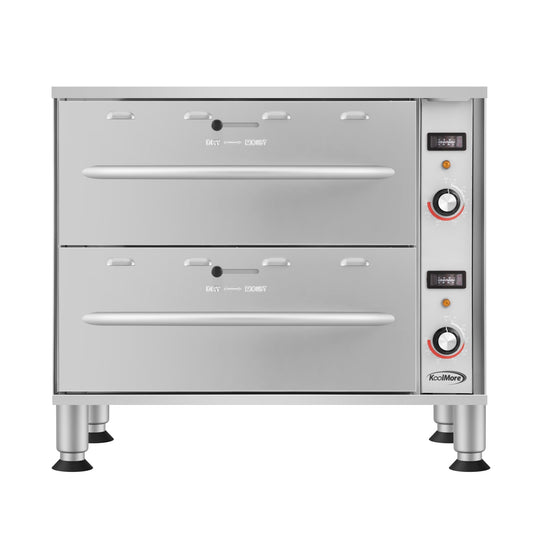 KOOLMORE KMWDM2 Two-Drawer Commercial Free Standing Warming Drawers in Stainless-Steel  - KM-WD-M2