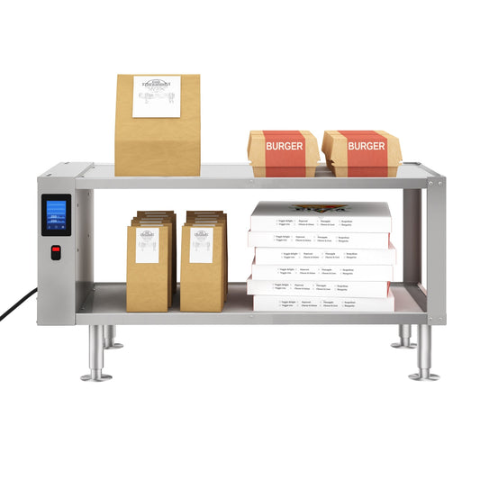 KOOLMORE Two-Shelve Commercial Take Out Warmer Cabinet with Touch Screen in Stainless-Steel, UL and NSF Listed  - KM-WSC-T2