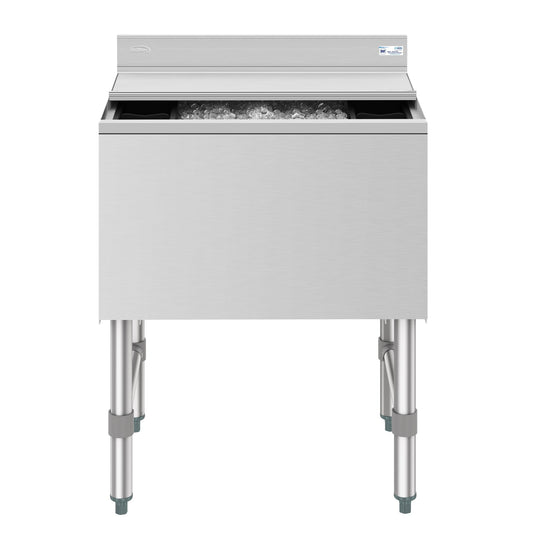KOOLMORE KMUIB1824 24 in. Commercial Underbar Ice Bin with Siding Lid in Stainless Steel  - KM-UIB-1824