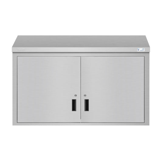 KOOLMORE KMWMC1548S 48 in. Kitchen Wall Cabinet with Hinged Doors and 2 shelves in Stainless-Steel  - KM-WMC-1548-S