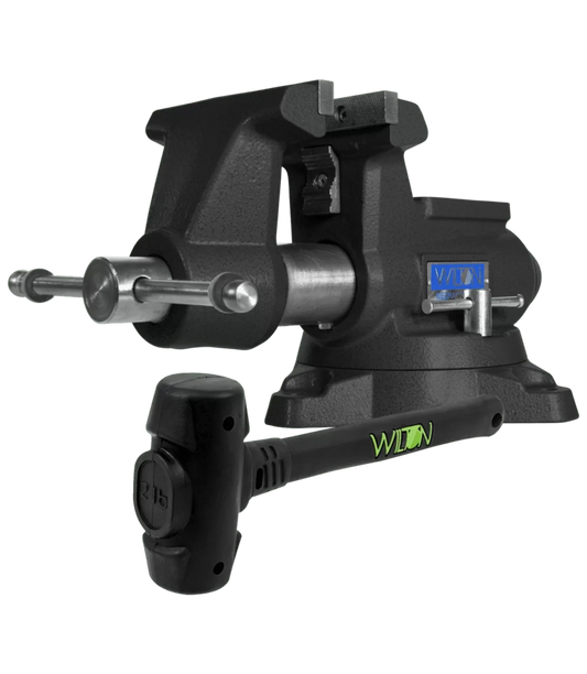 WILTON Special Edition Black 855M Mechanic's Pro Vise w/ 2 lb B.A.S.H Dead Blow Hammer - WL9-28811DB