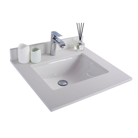 Laviva White Quartz Countertop - 313SQ1H-24-WQ