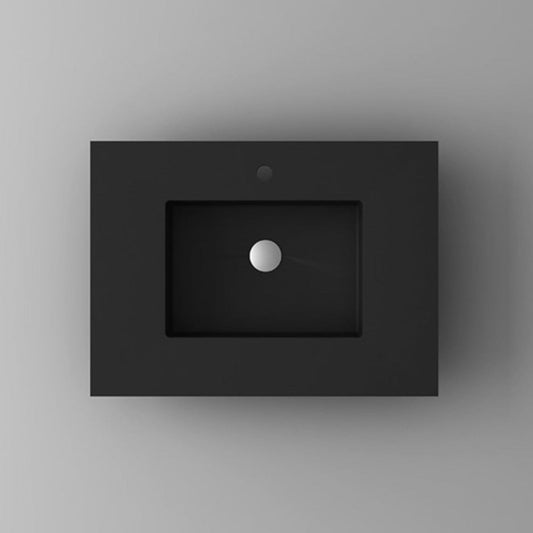 Laviva VIVA Stone Matte Black Countertop - 313SQ1HSS-24-MB