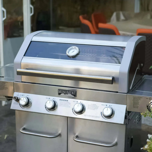 Monument Grills Classic 35633 Series | 4 Burner Propane Gas Grill in Stainless Steel - 35633