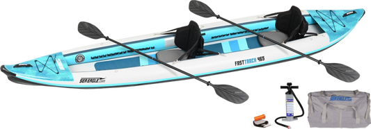 Sea Eagle 465FTK_P2 465ft FastTrack V-Bottom Inflatable Kayak Pro 2 Person Package New - 465FTK_P2