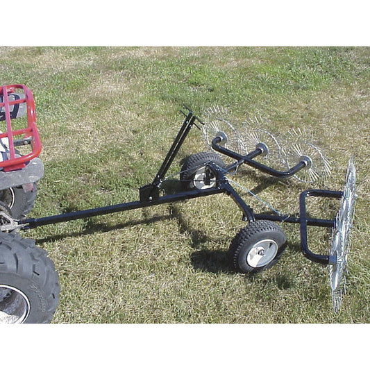Strongway Acreage Rake 60in Dethatcher with 6 Tine Reels  - 49166