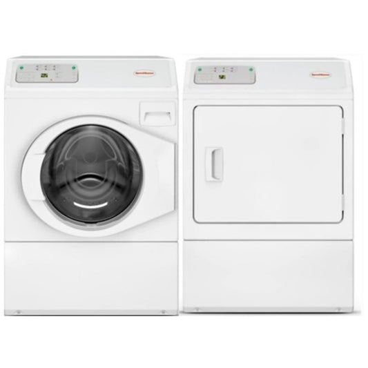 Speed Queen LFNE5BSP119TW01 27 Inch Commercial Front Load Washer & Speed Queen LDEE5BGS173TW01 27 Inch Electric Dryer - Speed Queen-LFNE5BSP119TW01-LDEE5BGS173TW01