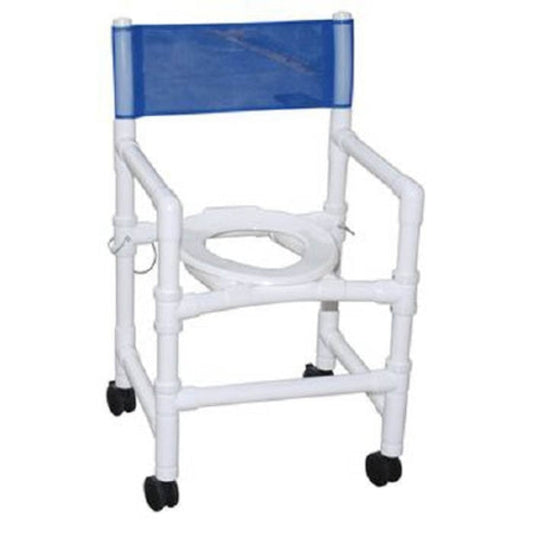 Patterson Medical- Commode / Shower Chair With Arms PVC Frame - 555369