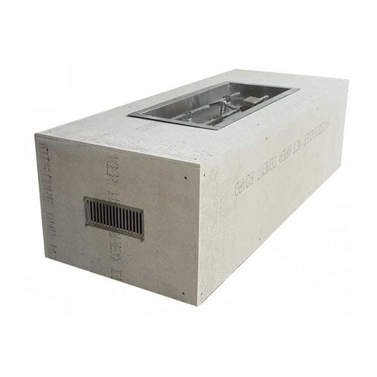 60″ x 24″ Rectangle Ready to Finish Fire Pit Package (36″ Pan) - U60X24/36x14-NG/ML