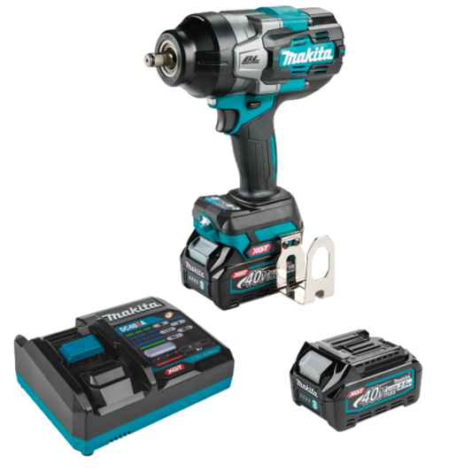 Makita 40V max XGT Brushless Cordless 4‑Speed High‑Torque 1/2" Sq. Drive Impact Wrench Kit w/ Detent Anvil (2.5Ah) - GWT03D