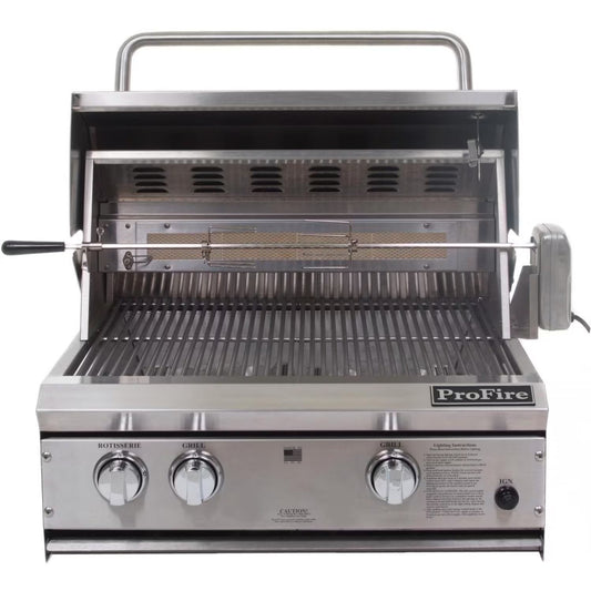 ProFire Professional Series 27-Inch Built-In Gas Grill With Rotisserie - PF27R-P