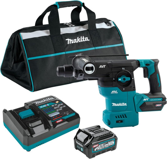 Makita 40V Max XGT Brushless Lithium-Ion 1-3/16 in. Cordless AVT AWS Rotary Hammer Kit (4 Ah) - GRH08M1