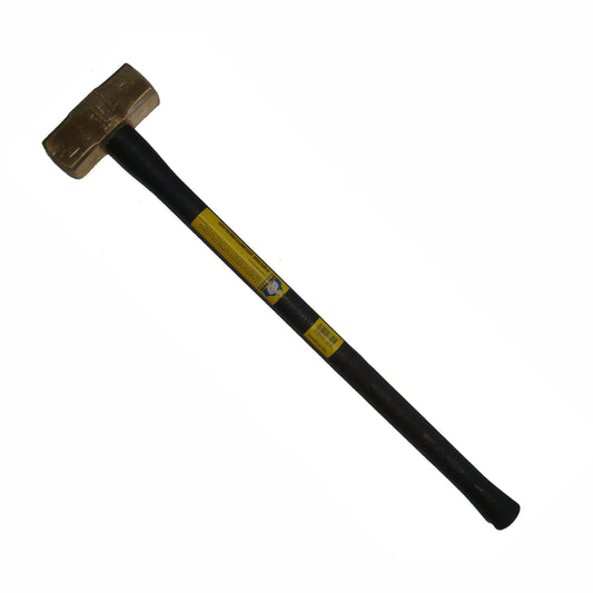 KLEIN TOOLS 14 lb Brass Sledge Hammer w/ Rubber Handle - 7HBRFRH14