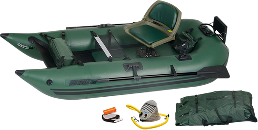 Sea Eagle 285 Inflatable Portable Frameless Fishing Pontoon Boat Pro Package Green 285FPBK_P New - 285FPBK_P