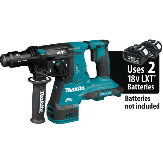 Makita 36V (18V X2) LXT Brushless 1-1/8" AVT Rotary Hammer, accepts SDS-PLUS bits, AFT, AWS Capable - XRH11Z