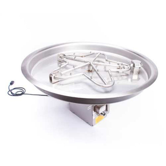 HPC 43″ Round Drop In Pan Torpedo Burner Electronic Ignition System - TOR-PENTA43EI-120VAC-NG