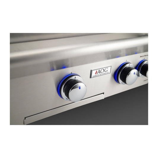 AOG American Outdoor Grill Propane Gas 24-Inch L-Series 2-Burner Grill on Pedestal - 24PPL-00SP
