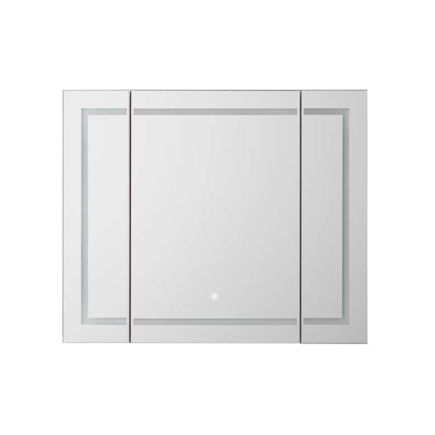 Aquadom Royale Plus 36" x 36" Triple-Door LED Lighted Medicine Cabinet With Defogger, Integrated LED 3X Magnifying Mirror and Electrical Outlet With USB - RP3-3636-N