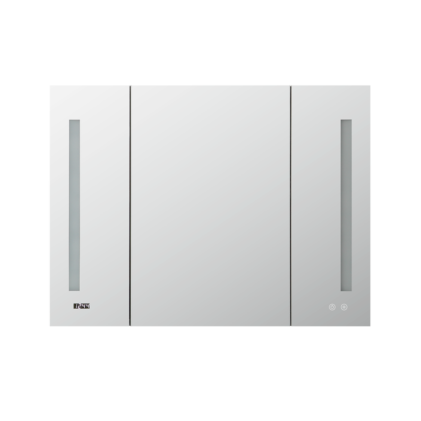 Aquadom Signature Royale 36" x 30" Triple-Door LED Lighted Medicine Cabinet With Defogger, Integrated LED 3X Magnifying Mirror and Electrical Outlet With USB - SR3-3630-N
