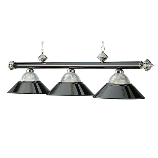 RAM Game Room 3Lt-54“ Billiard Light-Black Chrome & Chrome B48-RIB BKCH/CH