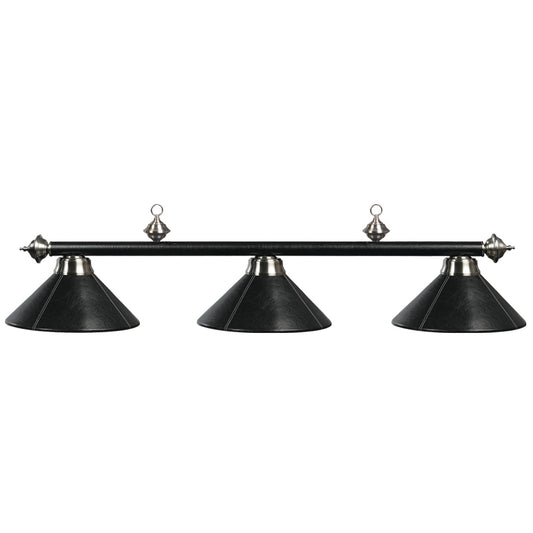 RAM Game Room 3Lt-54″ Billiard Light-Leather/Black B54-LTHR BLK