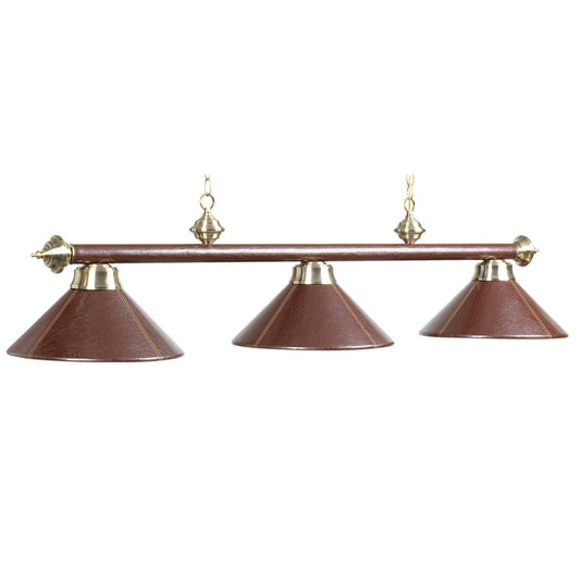 RAM Game Room 3Lt-54″ Billiard Light-Leather/Brown B54-LTHR BRN