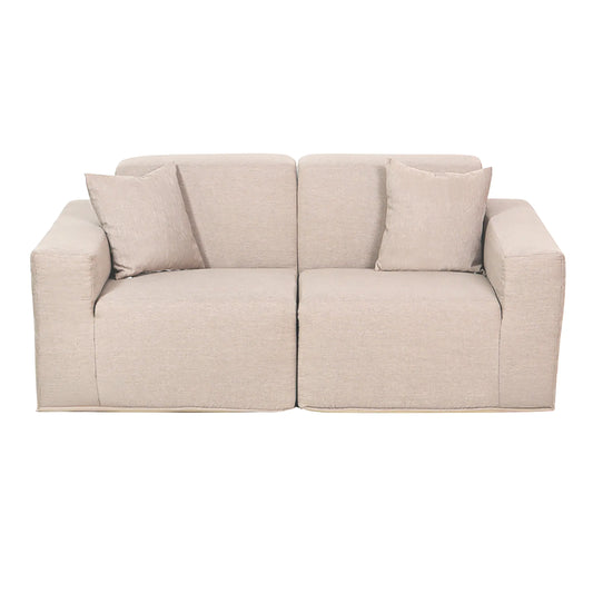 Deko Living 2 Piece Seating Beige Compressed Foam Sectional Sofa  - CIF50217SET