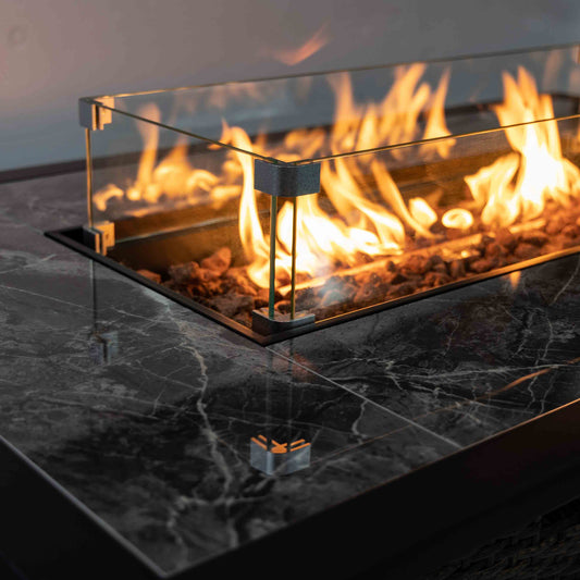 Deko Living 52-inch 50,000 BTU Brown Portable Wicker Propane Gas Fire Pit  - COB10002