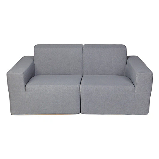 Deko Living 2 Piece Seating Gray Outdoor Compressed Foam Sectional Sofas  - COP30017SET