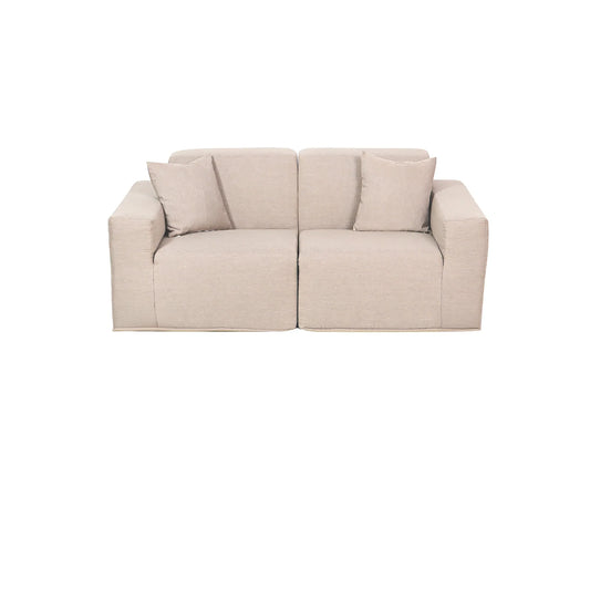Deko Living 2 Piece Seating Beige Outdoor Compressed Foam Sectional Sofas  - COP30217SET